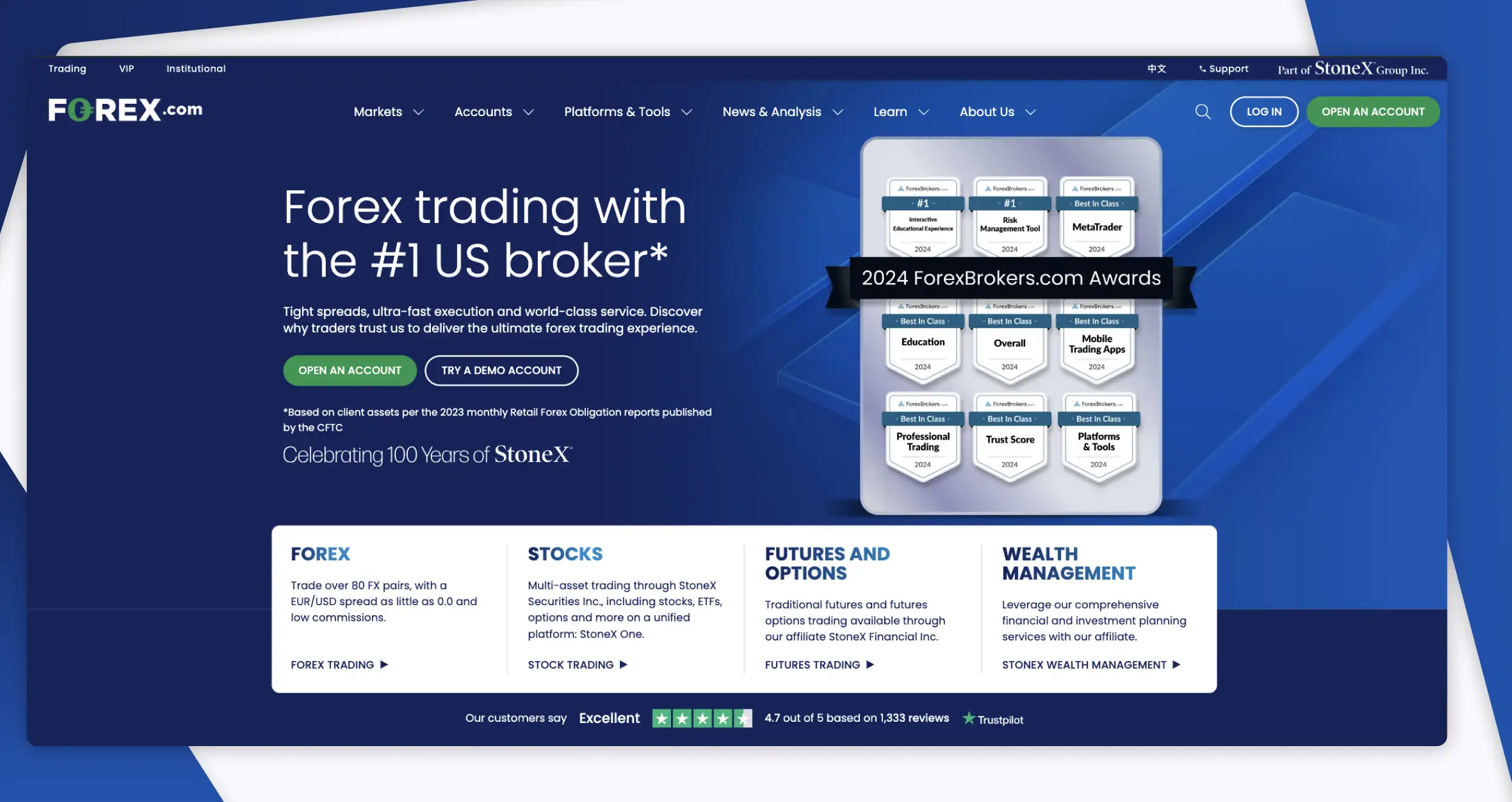 Screenshots FOREX.COM 1