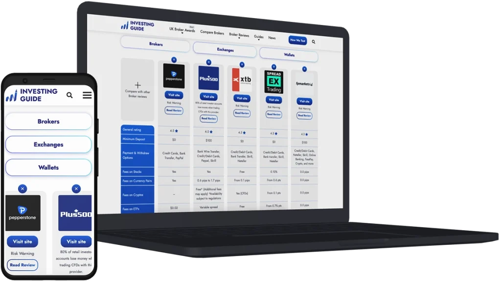 broker comparison tool screenshot